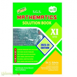 S.G.S Mathematics Solution Book XI Std  Volume-2(English Medium)