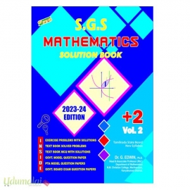 S.G.S Mathematics Solution Book XII Std  Volume-2(English Medium)