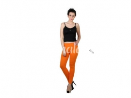 Twin birds womens leggings Orange tango