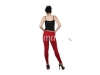 Twin birds womens leggings Lava red