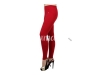 Twin birds womens leggings Lava red